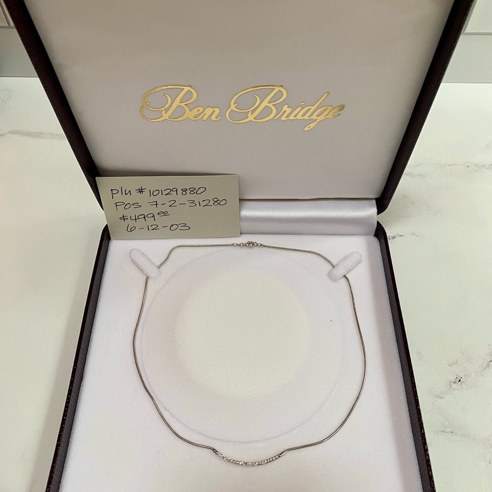 Ben Bridge white gold and diamond necklace.